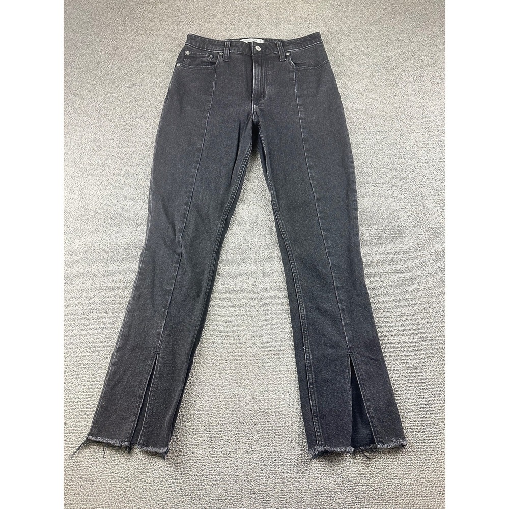 Abercrombie & Fitch Curve Love The Skinny High Rise Jeans Women 28 Black Edgy